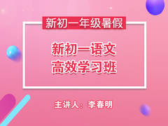 新初一语文高效学习班