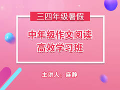 中年级作文阅读高效学习班(暑假)